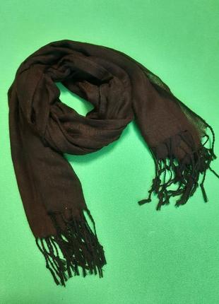 Шарф коричневого кольору жіночий - розмір шарфа приблизно 170*...