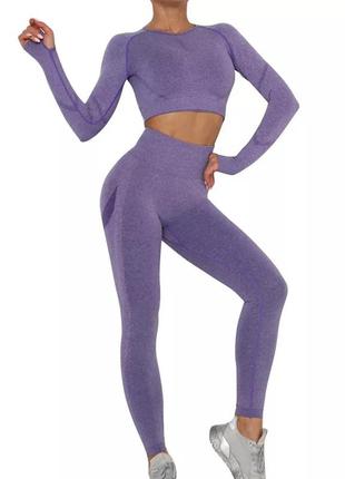 Женский костюм для фитнеса, фиолетовый -  l (бюст до 95см, тал...