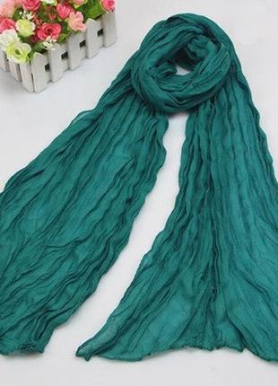 Жіночий зелений шарф - 170*40см