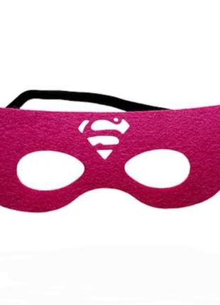 Маска спайдермен маскарадная детская розовая, размер маски 16*8см