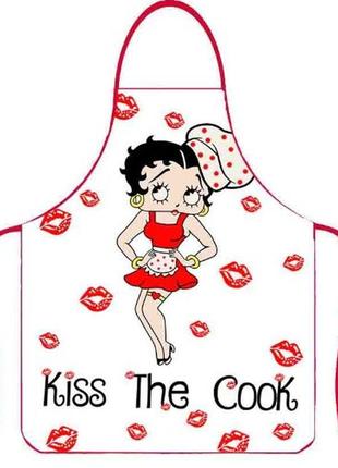 Фартук с приколом kiss the cook - размер 75*60см, полиэстер
