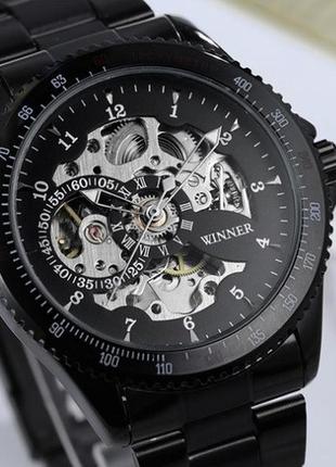 Чоловічий механічний наручний годинник winner skeleton
