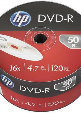 Диск DVD HP DVD-R 4.7GB 16X 50шт (69303/DME00070-3)