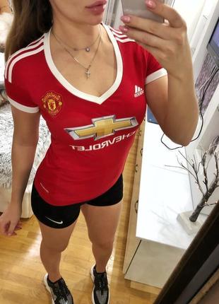 Бомбовая оригинальная футболка adidas manchester united woman,...