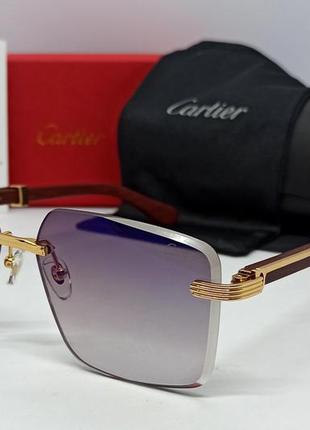 Очки в стиле cartier мужские солнцезащитные люксовые брендовые...