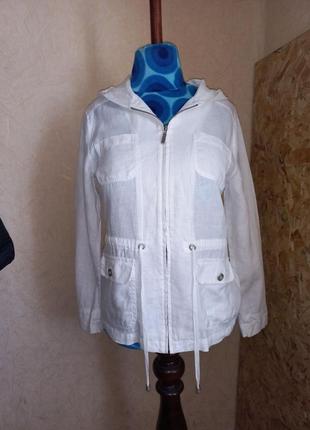 Женская куртка kenar m, белая, 100% лен,

практичная, с карман...
