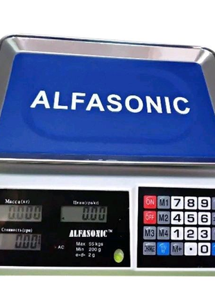 Весы торговые Alfasonik TS-P6416 до 50 кг Кнопки пластик