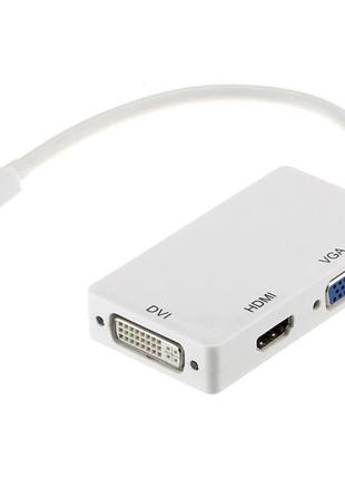 Переходник mini DisplayPort (Thunderbolt) – HDMI, DVI, VGA (3 ...