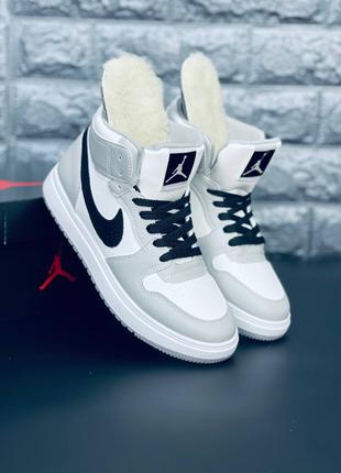 Кросівки чоловічі Nike Air Jordan, зимові кросівки на хутрі