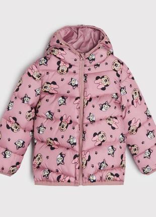 Куртка дитяча для дівчинки 86 маус mouse рожева з капюшоном де...
