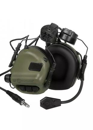 Тактические наушники EARMOR M32Н Olive с креплением