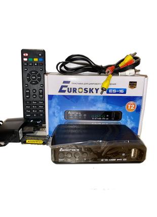 Ресивер-тюнер DVB-T2 Eurosky ES-16 DVB-T2 — місткість гуртова ...