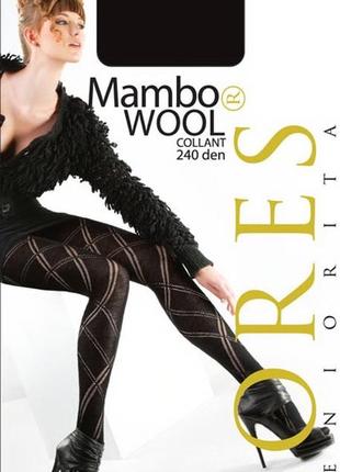 Теплі в’язані жіночі колготки lores "mambo wool" 240 den  з во...