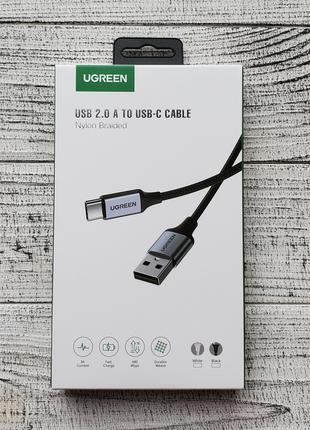 Кабель UGREEN USB 2.0 A to USB-C Cable Nylon Braided 3A 480Mbp...