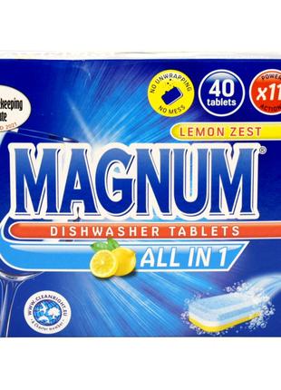 Таблетки для посудомоечной машины Magnum All in One Lemon 40 ш...