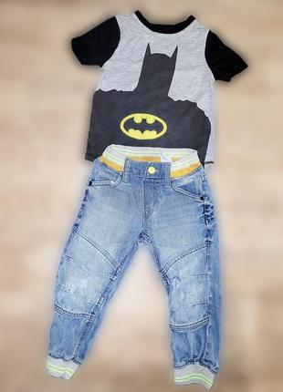 Набор футболка джинсы для мальчика бэтмен литее вещи джоггеры