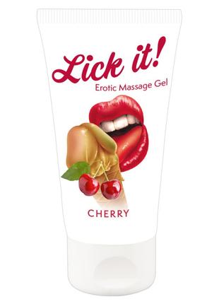 Масажний гель - Lick It! Cherry, 50 мл