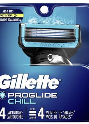 сменные кассеты картриджи лезвия Gillette Proglide CHILL power