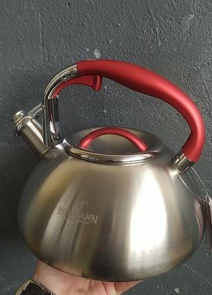 Чайник зі свистком Bohmann BH 7602-30 red 3 л.
