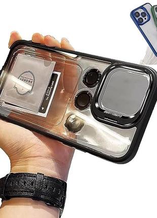 Чохол для iPhone Crystal Case + Glass Camera Black