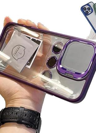 Чохол для iPhone Crystal Case + Glass Camera Dark Purple