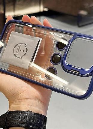 Чохол для iPhone Crystal Case + Glass Camera Blue
