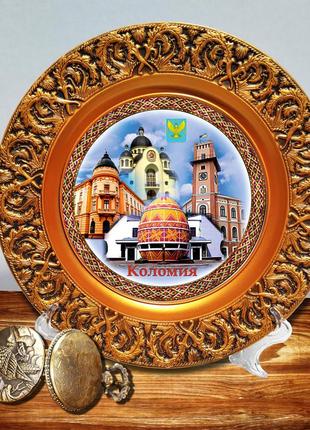Сувенирная тарелка коломыя города украины декоративная подвесн...
