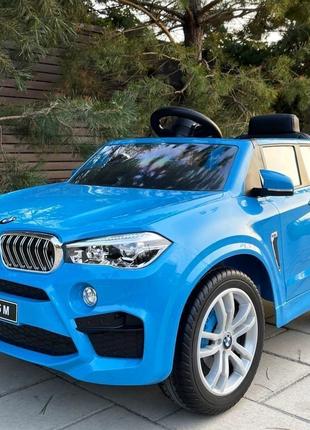 Детский электромобиль BMW X5 M (синий цвет) + кондиционер