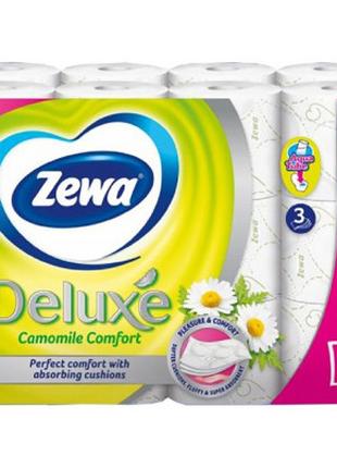 Туалетная бумага Zewa Deluxe Ромашка 3 слоя 24 рулона (7322541...