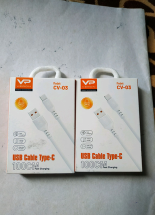 Кабель Veron mobile CV-03 2,4A 1m USB+Тype C.Новый.