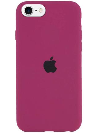 Защитный чехол на Iphone 7 бордовый / Maroon Silicone Case Ful...