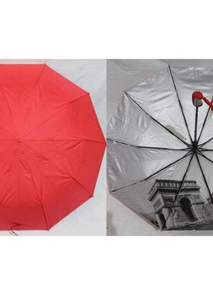 Зонт полуавтомат с печатью рисунка, 10 спиц, карбон, анти-вете...