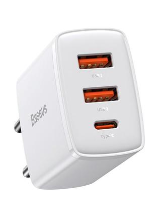 Сетевое зарядное устройство Baseus Compact fast charger 2x USB...