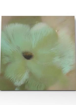 Абстрактная акварельная картина с цветком принт печать на холсте