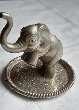 Підставка під перстені -слон , silver plated seba made in england
