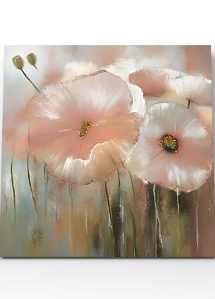 Картина ніжних пастельних кольорів з квітами