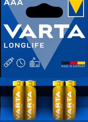Батарейки VARTA Longlife AAA/LR 03 (4шт) (4103 101414)
