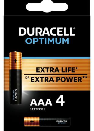 Батарейка DURACELL OPTIMUM AAA/LR03 (4шт)