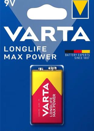 Батарейка VARTA Longlife Max Power 9V/6LR61