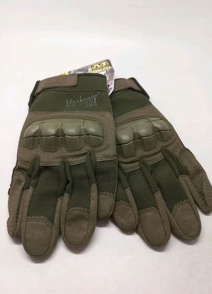 Тактичні рукавиці колір олива нубук 90421
