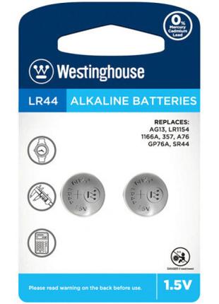 Батарейка Westinghouse Alkaline G13/ 357/ LR44 (2шт)
