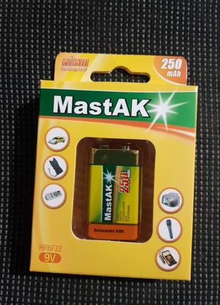 Аккумулятор MastAK 9V/6F22 250mAh Ni-MH