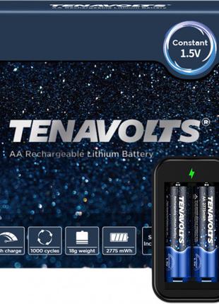Аккумулятор Tenavolts AA 1.5V 2775mWh/1850mAh 2шт с зарядным у...