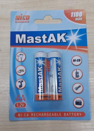 Аккумулятор MastAK Ni-Cd AA/R6 1100mAh (2шт)