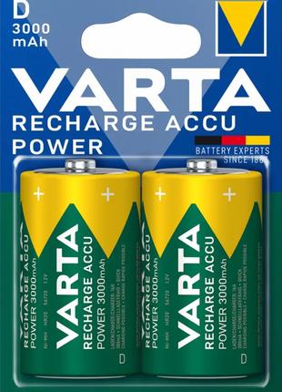 Аккумулятор Varta Rechargeable Accu D/R20 1.2V 3000 mAh (2шт)