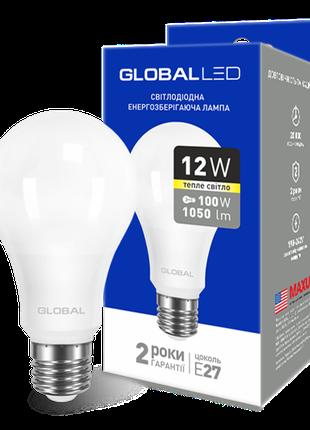 LED лампа GLOBAL A60 12W 220V E27 (теплый свет)