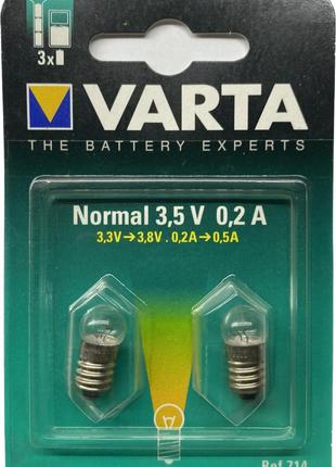 Лампочка Varta 714 для фонаря, аргон 3,5V 0,2A (2шт)