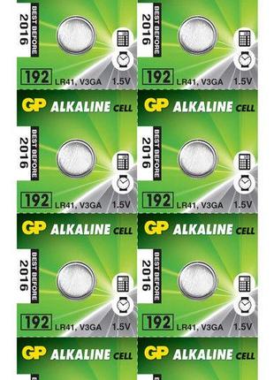 Батарейка GP Alkaline G3/192/LR41 (10шт)