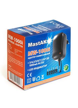 Универсальный блок питания 3-12V 1000mAh MastAK MW-1000i + 6 н...