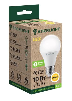 Лампа світлодіодна ENERLIGHT A60 10 Вт 3000 K E27